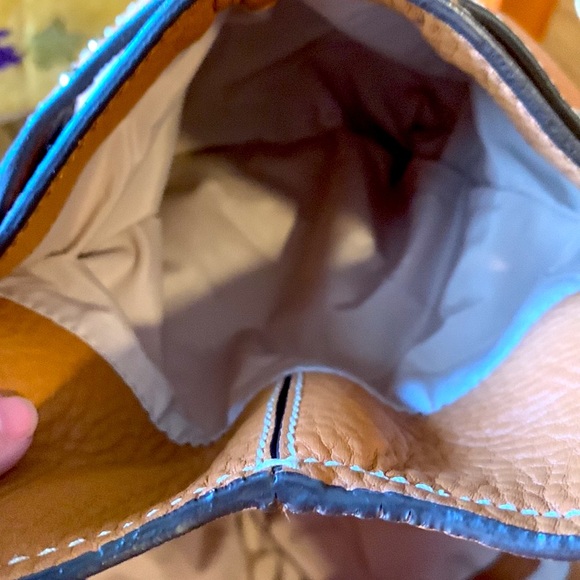 Cole Haan studded stitched designer camel tan leather hobo bag satchel purse EUC - Picture 15 of 15